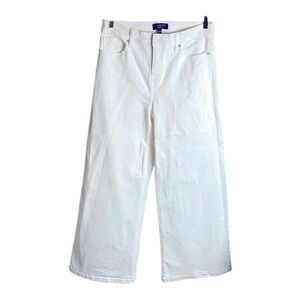 Banana republic white jeans, wide leg